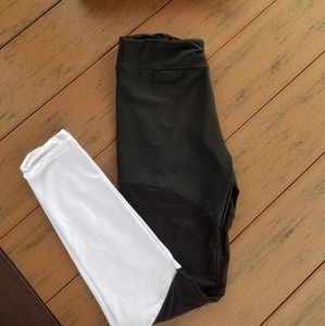 Sheer panel Nameless brand leggings Black/White